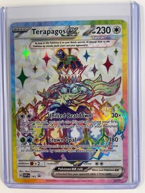 Pokemon Terapagos ex Rainbow Holo Multicolor Foil Card
